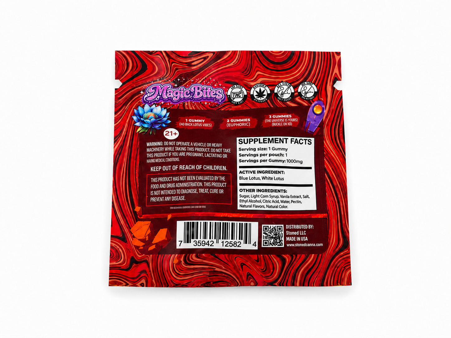 Blue Lotus Strawberry Gummy - 8 Pack