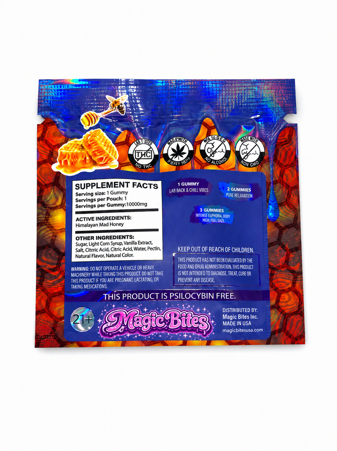 Mad Honey Blue Raspberry Gummy - 8 Pack