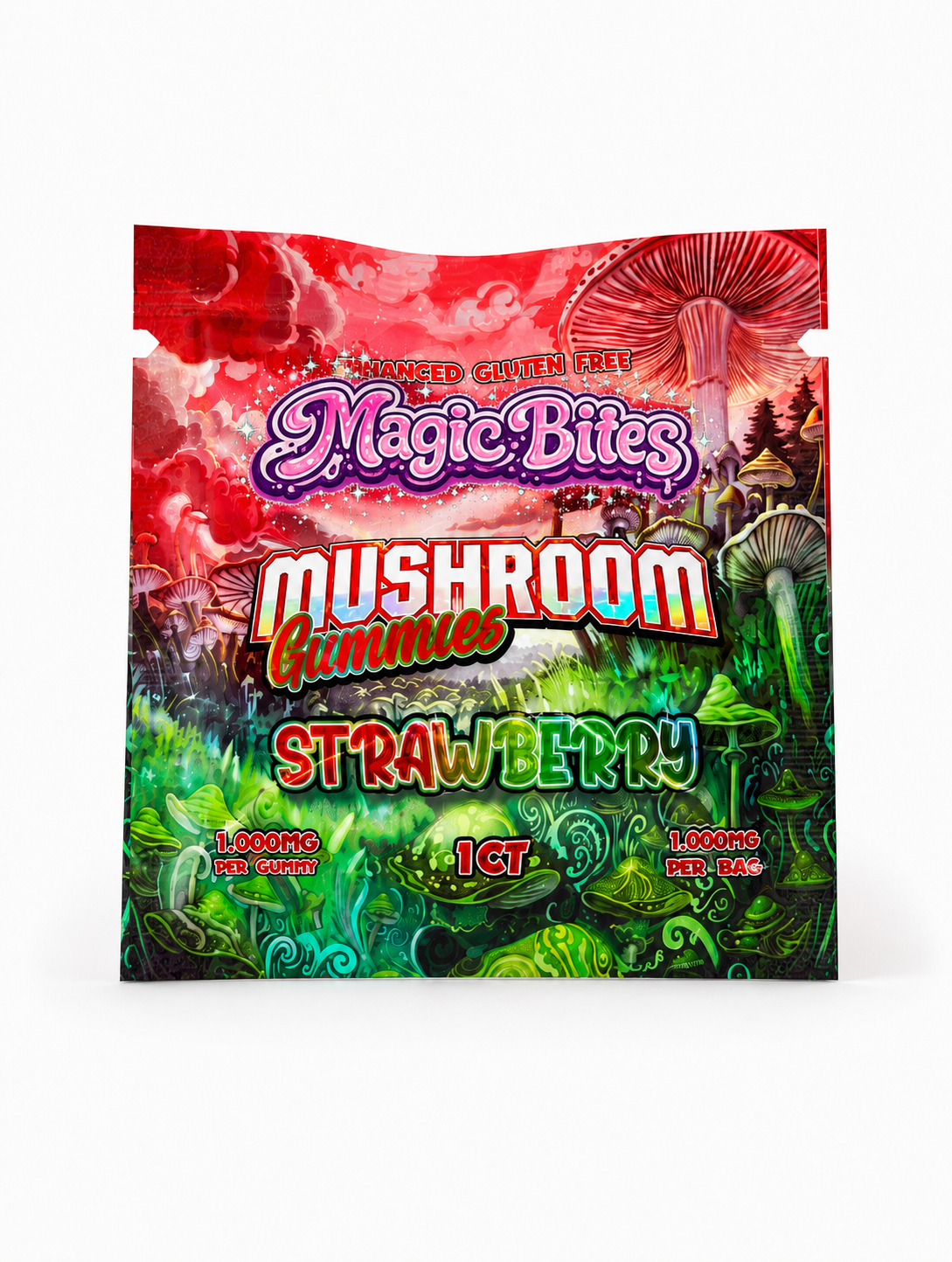 Mushroom Strawberry Gummy - 8 Pack
