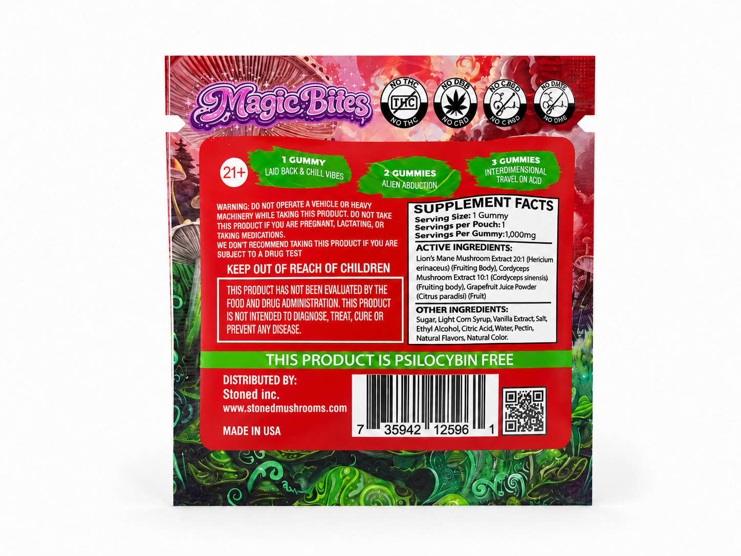Mushroom Strawberry Gummy - 8 Pack