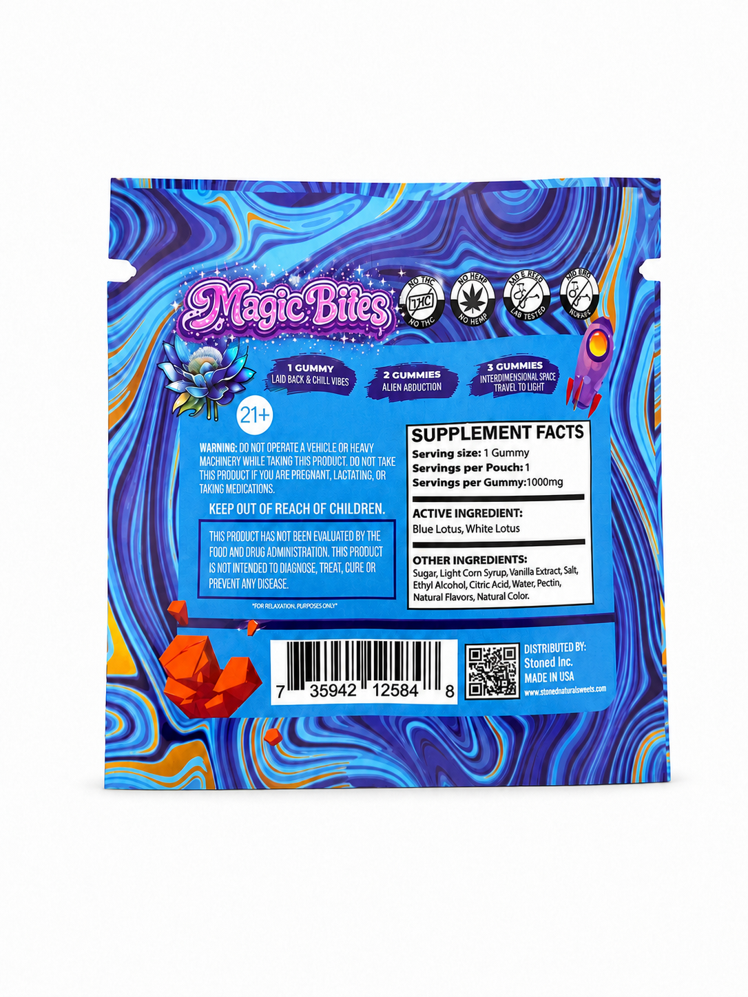 Blue Lotus Blue Raspberry Gummy - 8 Pack