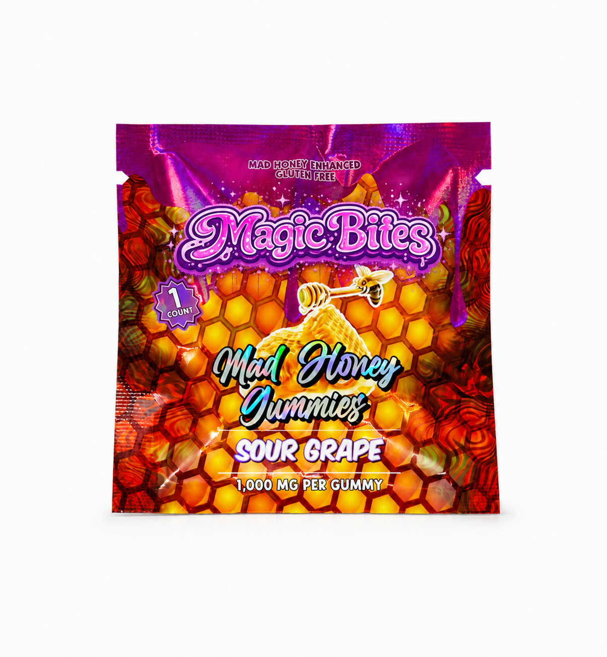 Mad Honey Sour Grape Gummy - 8 Pack